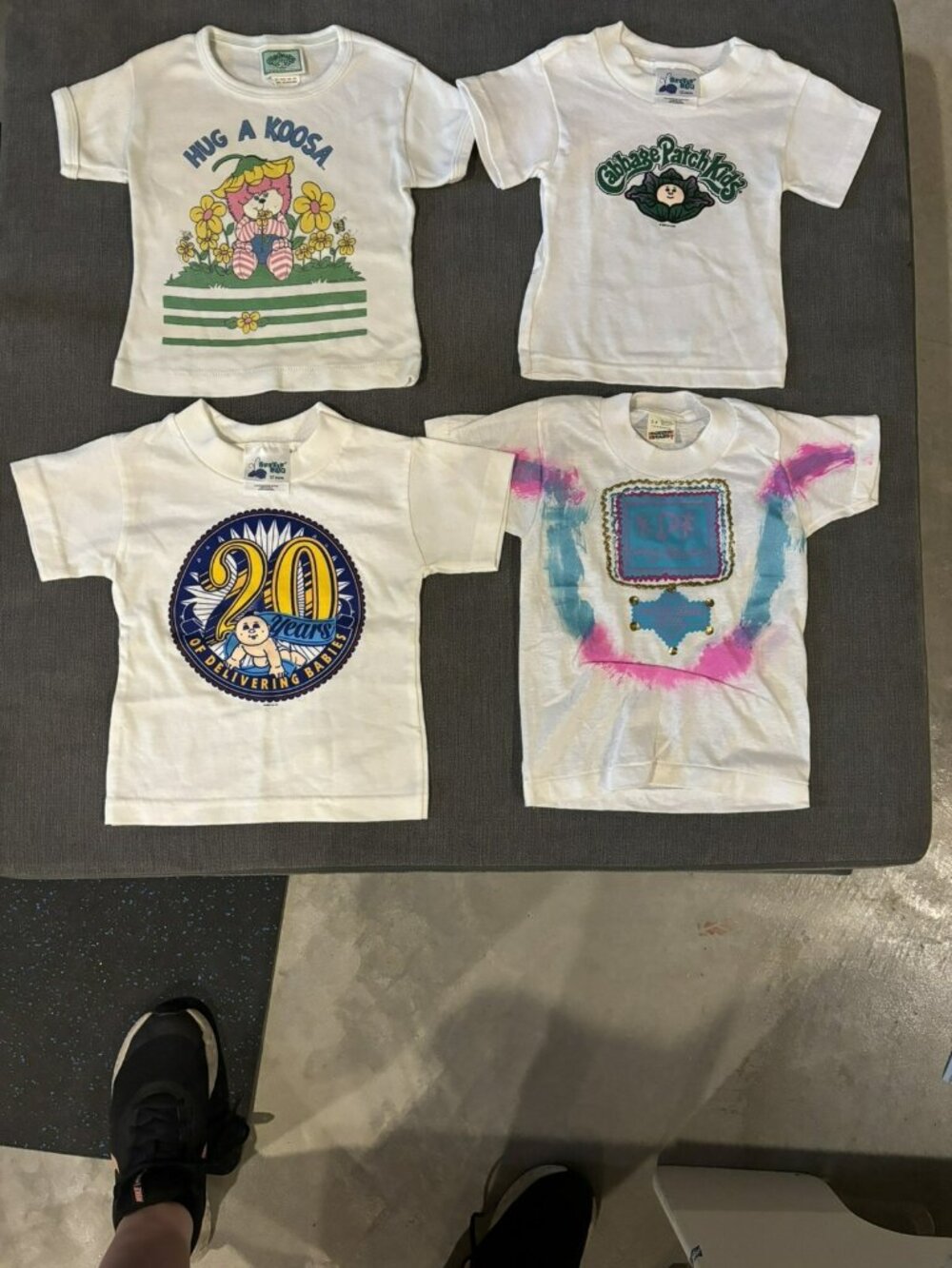 (4) Vintage Cabbage Patch Kids T-Shirts HUG A KOOSA 20 Years Baby Size 12 Months - Picture 2 of 10